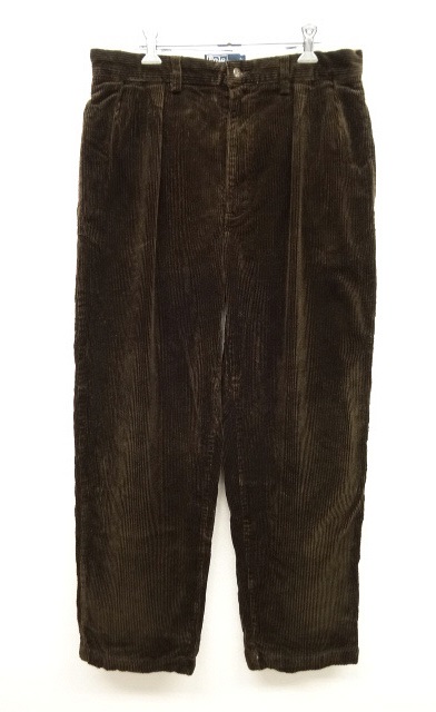 画像: 90'S RALPH LAUREN ツープリーツ 太畝 コーデュロイパンツ (USED) 「Bottoms」 入荷しました。