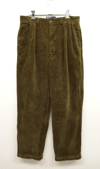 画像: 90'S RALPH LAUREN ツープリーツ 太畝 コーデュロイパンツ (USED) 「Bottoms」 入荷しました。