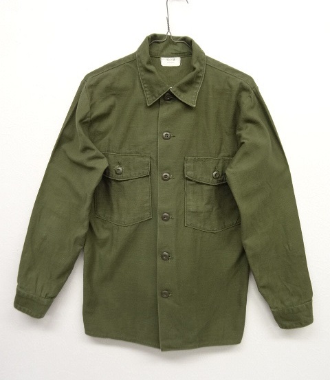 画像: 70'S アメリカ軍 US ARMY コットンサテン ユーティリティシャツ (VINTAGE) 「L/S Shirt」 入荷しました。