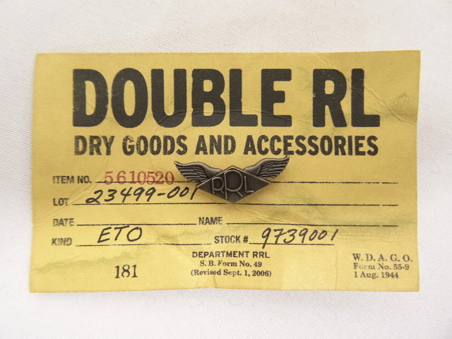 画像: RRL ブラス製 ピンバッジ (NEW) 「Accessorie」 入荷しました。