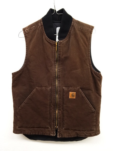 画像: 90'S CARHARTT 裏地キルティング ダックベスト MOCA BROWN (VINTAGE) 「No Sleeve」 入荷しました。