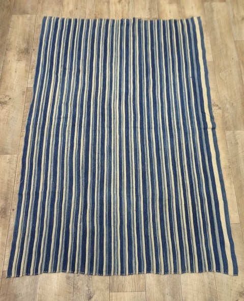 画像: アフリカン インディゴ ファブリック ラージサイズ INDIGO STRIPE (ANTIQUE) 「Antique Goods」 入荷しました。