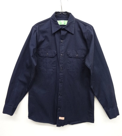 画像: RED KAP コットンツイル 長袖 ワークシャツ NAVY (USED) 「L/S Shirt」 入荷しました。