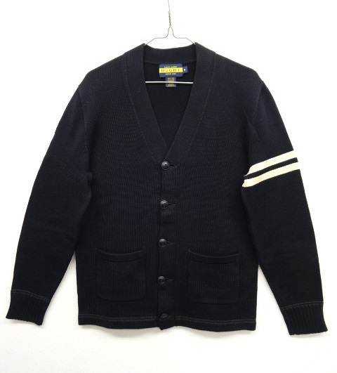 画像: RUGBY エルボーパッチ付き コットンニット カーディガン NAVY (DEADSTOCK) 「Cardigan」 入荷しました。