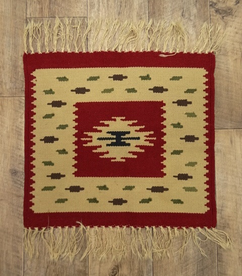 画像: ハンドウーブン ラグ 46cm x 51cm (ANTIQUE) 「Antique Goods」 入荷しました。