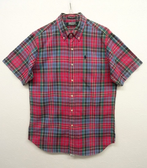 画像: 90'S RALPH LAUREN 半袖 ボタンダウンシャツ チェック柄 (VINTAGE) 「S/S Shirt」 入荷しました。