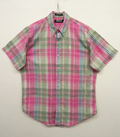 画像: 90'S RALPH LAUREN 半袖 ボタンダウンシャツ チェック柄 (VINTAGE) 「S/S Shirt」 入荷しました。