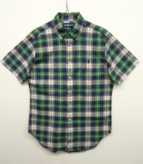画像: 90'S RALPH LAUREN 半袖 ボタンダウンシャツ チェック柄 (VINTAGE) 「S/S Shirt」 入荷しました。