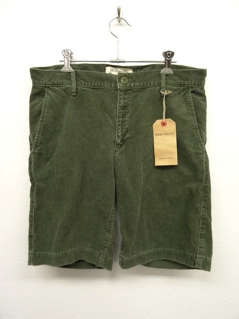 画像: Remi Relief 細畝 コーデュロイ ショーツ KHAKI (NEW) 「Shorts」 入荷しました。