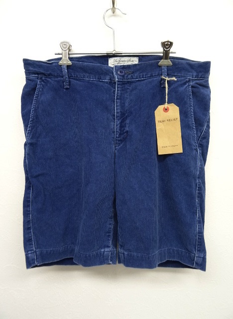 画像: Remi Relief 細畝 コーデュロイ ショーツ INDIGO (NEW) 「Shorts」 入荷しました。