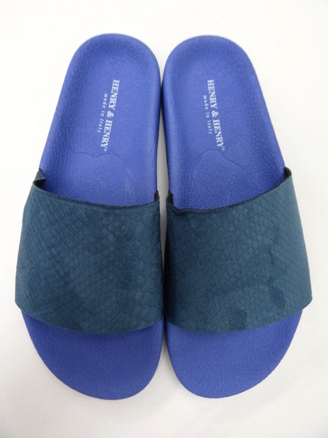 画像: HENRY & HENRY クロコダイル型押し ラバーサンダル BLUE イタリア製 (NEW) 「Shoes」 入荷しました。