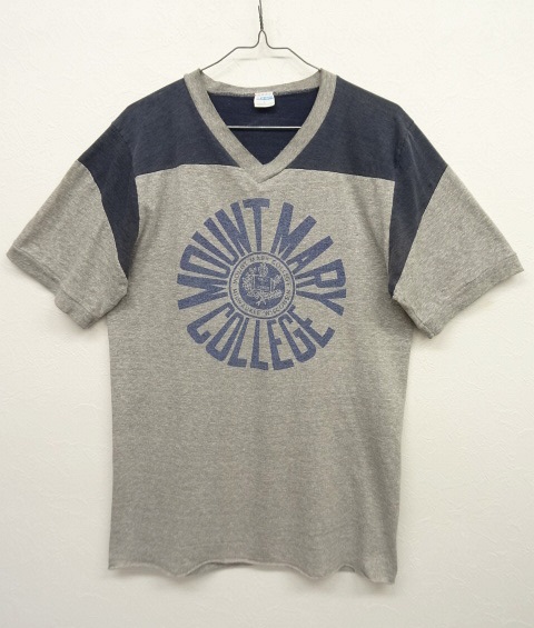 画像: 70'S CHAMPION バータグ 染み込みプリント 切替 Tシャツ USA製 (VINTAGE) 「T-Shirt」 入荷しました。