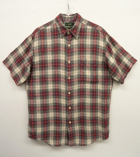 画像: 90'S J.CREW リネン 半袖シャツ チェック柄 (VINTAGE) 「S/S Shirt」 入荷しました。