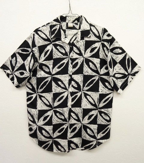 画像: 90'S UNKNOWN レーヨン 半袖シャツ BLACK/WHITE USA製 (VINTAGE) 「S/S Shirt」 入荷しました。