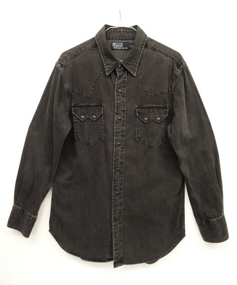 画像: RALPH LAUREN デニム ウエスタンシャツ BLACK (USED) 「L/S Shirt」 入荷しました。