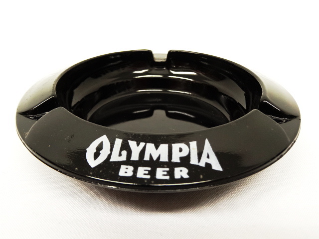 画像: OLIMPIA BEER ブラックガラス製 アッシュトレイ 灰皿 (ANTIQUE) 「Antique Goods」 入荷しました。