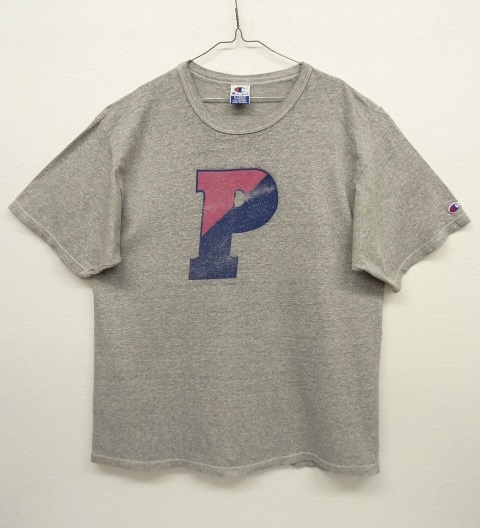 画像: 90'S CHAMPION Pプリント 半袖 Tシャツ ヘザーグレー (VINTAGE) 「T-Shirt」 入荷しました。