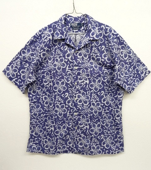 画像: 90'S RALPH LAUREN オープンカラー リネン 半袖シャツ フラワー柄 (VINTAGE) 「S/S Shirt」 入荷しました。