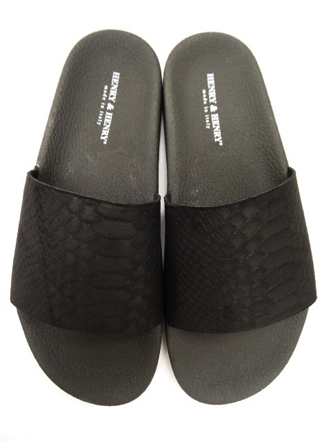 画像: HENRY & HENRY クロコダイル型押し ラバーサンダル BLACK イタリア製 (NEW) 「Shoes」 入荷しました。