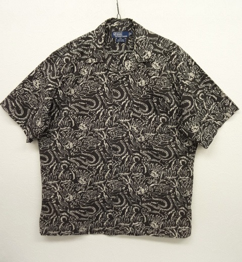 画像: 90'S RALPH LAUREN コットン オープンカラー 半袖シャツ ドラゴン柄 (VINTAGE) 「S/S Shirt」 入荷しました。