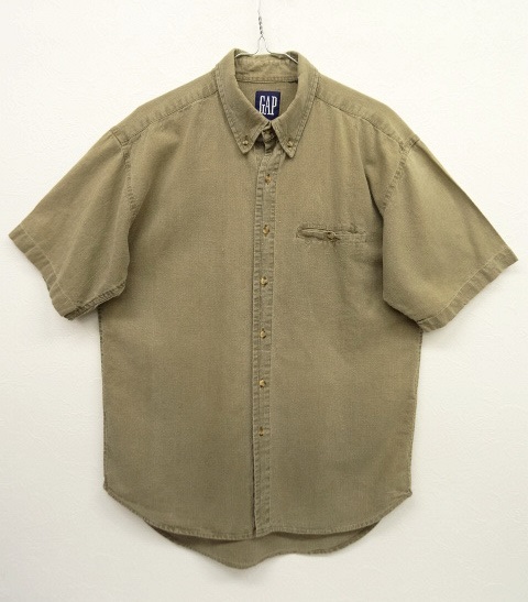 画像: 90'S GAP ボタンダウン リネン 半袖シャツ (VINTAGE) 「S/S Shirt」 入荷しました。