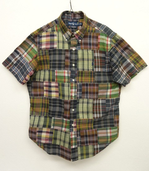画像: RALPH LAUREN マドラスチェック パッチワーク 半袖シャツ (USED) 「S/S Shirt」 入荷しました。