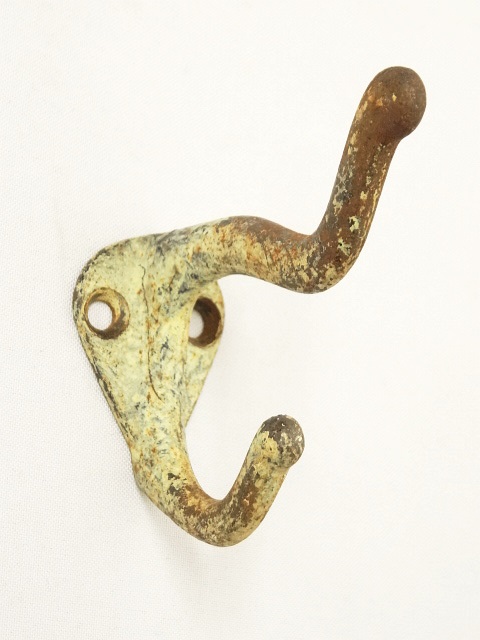 画像: アイアン製 2連 フック ハンガー オフホワイト (ANTIQUE) 「Antique Goods」 入荷しました。