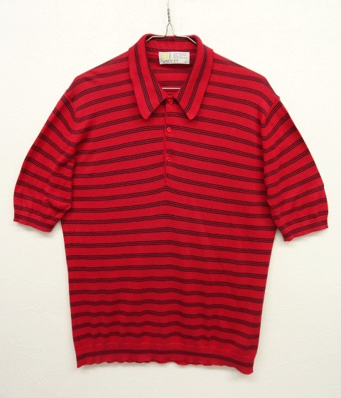 画像: JOHN SMEDLEY 旧タグ 半袖 ポロシャツ レッド/ブラック ボーダー イギリス製 (USED) 「S/S Polo」 入荷しました。