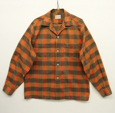 画像: 60'S TOWNCRAFT オープンカラーシャツ チェック (VINTAGE) 「L/S Shirt」 入荷しました。