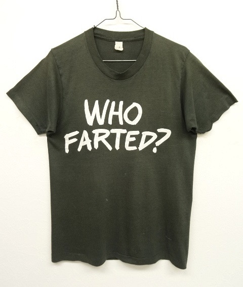 画像: 80'S SCREEN STARS 綿ポリ WHO FARTED? プリント Tシャツ (VINTAGE) 「T-Shirt」 入荷しました。