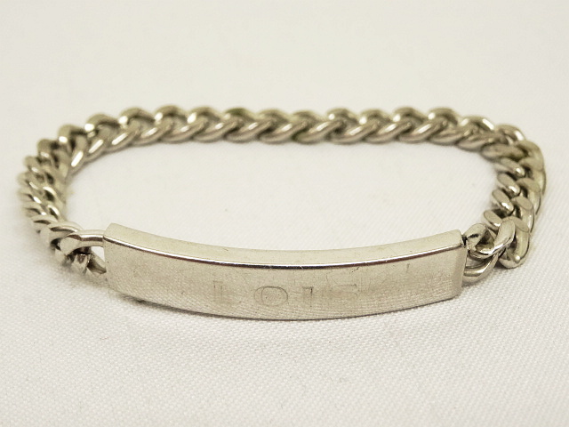 画像: IDプレート チェーンブレスレット シルバー (VINTAGE) 「Accessorie」 入荷しました。