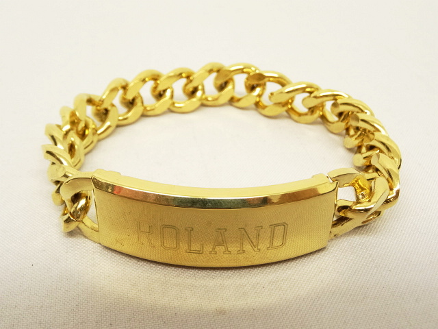 画像: IDプレート チェーンブレスレット ゴールド (VINTAGE) 「Accessorie」 入荷しました。