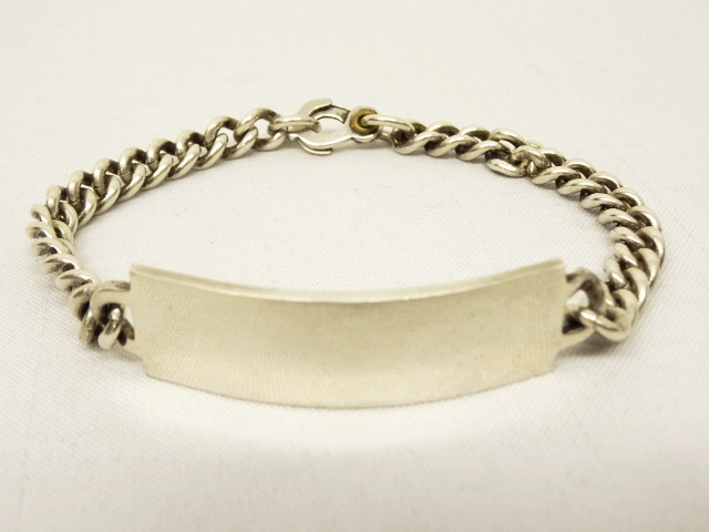 画像: IDプレート チェーンブレスレット シルバー (VINTAGE) 「Accessorie」 入荷しました。