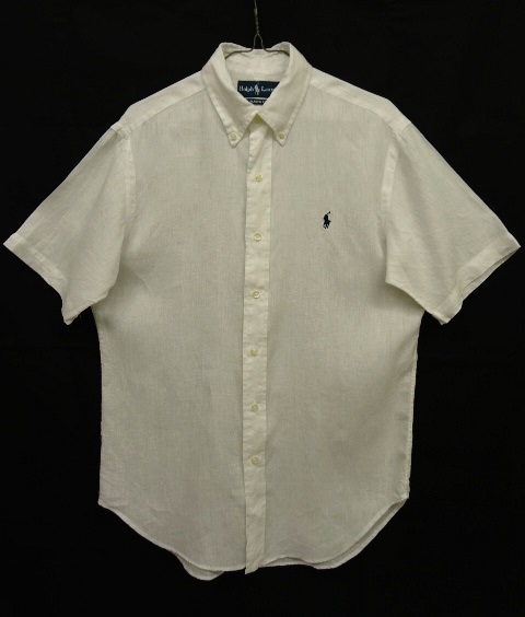 画像: RALPH LAUREN リネン 半袖シャツ ホワイト (USED) 「S/S Shirt」 入荷しました。