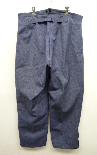 画像: 50'S スイス軍 シンチバック デニムパンツ 初期モデル ブルー L (VINTAGE) 「Bottoms」 入荷しました。