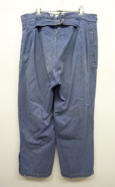 画像: 50'S スイス軍 シンチバック デニムパンツ 初期モデル ブルー M (VINTAGE) 「Bottoms」 入荷しました。