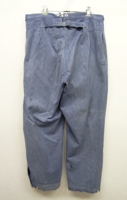 画像: 50'S スイス軍 シンチバック デニムパンツ 初期モデル ブルー M (VINTAGE) 「Bottoms」 入荷しました。