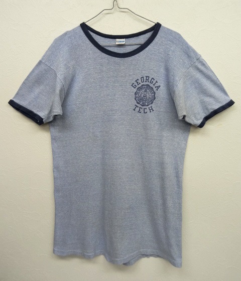画像: 70'S CHAMPION バータグ 染み込みプリント リンガー Tシャツ USA製 (VINTAGE) 「T-Shirt」 入荷しました。