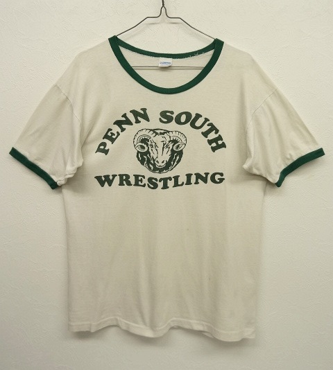 画像: 70'S CHAMPION バータグ 染み込みプリント リンガー Tシャツ USA製 (VINTAGE) 「T-Shirt」 入荷しました。