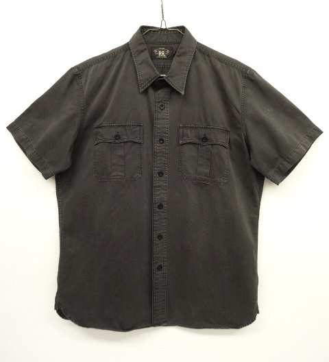 画像: RRL ヘリンボーンツイル マチ付き 半袖シャツ BLACK (USED) 「S/S Shirt」 入荷しました。