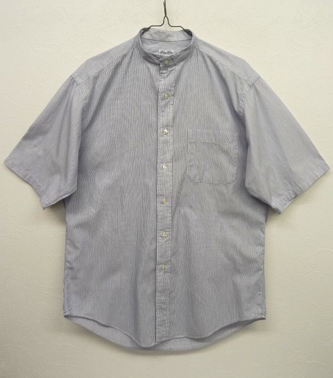 画像: 90'S BROOKS BROTHERS バンドカラー 半袖シャツ ストライプ USA製 (USED) 「S/S Shirt」 入荷しました。