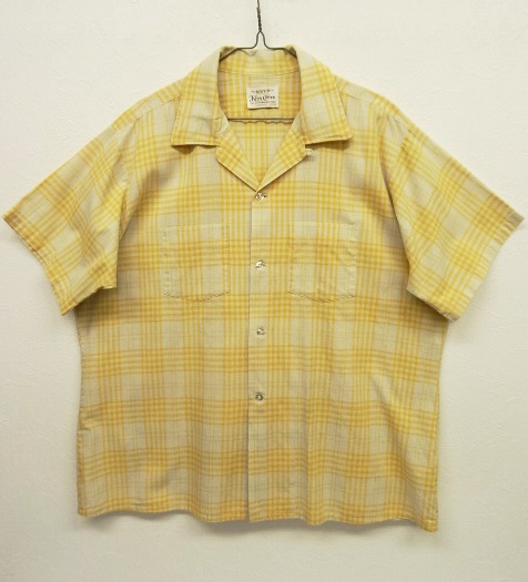 画像: 60'S ARROW 半袖 オープンカラーシャツ チェック柄 USA製 (VINTAGE) 「S/S Shirt」 入荷しました。
