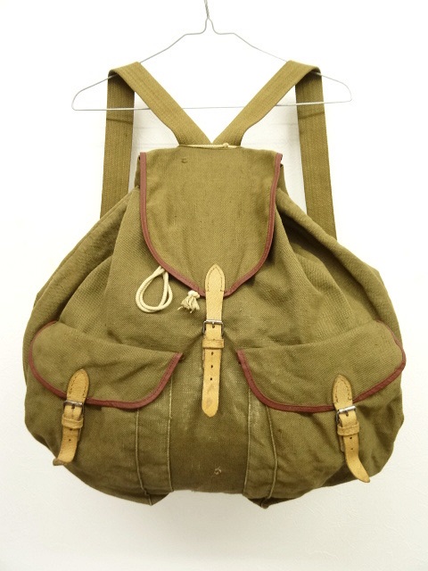 画像: 70'S ユーロミリタリー キャンバス/レザー バックパック (VINTAGE) 「Bag」 入荷しました。