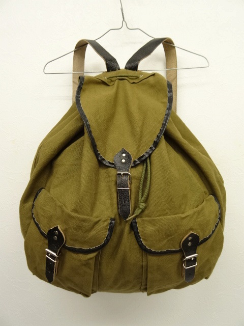 画像: 70'S ユーロミリタリー キャンバス/レザー バックパック (VINTAGE) 「Bag」 入荷しました。