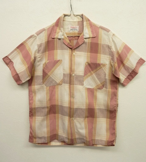 画像: 60'S PENNEY'S 半袖 オープンカラーシャツ チェック柄 (VINTAGE) 「S/S Shirt」 入荷しました。
