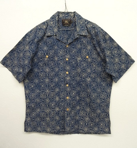 画像: 90'S RRL 旧タグ 半袖 オープンカラーシャツ インディゴベース (VINTAGE) 「S/S Shirt」 入荷しました。