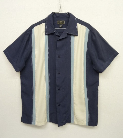 画像: STEVE & BARRY'S レーヨン 半袖 オープンカラーシャツ BLUE (VINTAGE) 「S/S Shirt」 入荷しました。