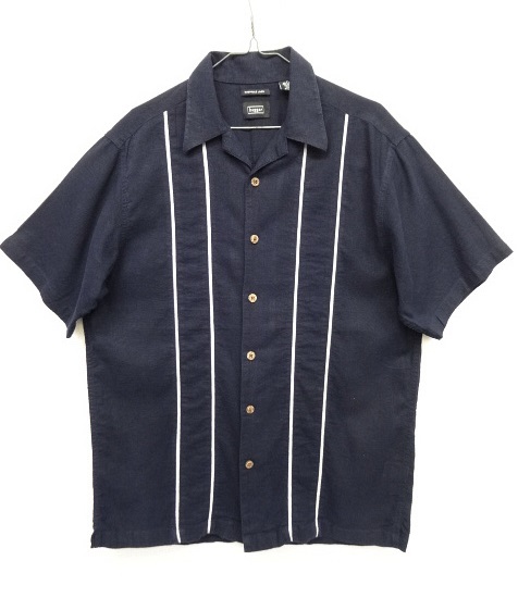 画像: HAGGER リネン/レーヨン 半袖 オープンカラーシャツ NAVY (VINTAGE) 「S/S Shirt」 入荷しました。