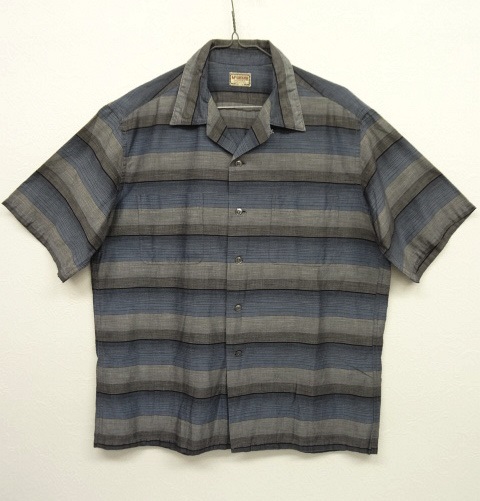 画像: 60'S McGREGOR 半袖 オープンカラーシャツ ボーダー柄 (VINTAGE) 「S/S Shirt」 入荷しました。