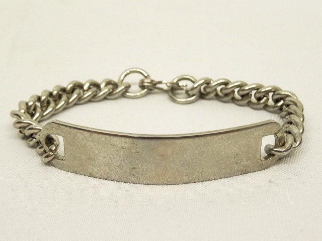 画像: IDプレート チェーンブレスレット シルバー (VINTAGE) 「Accessorie」 入荷しました。
